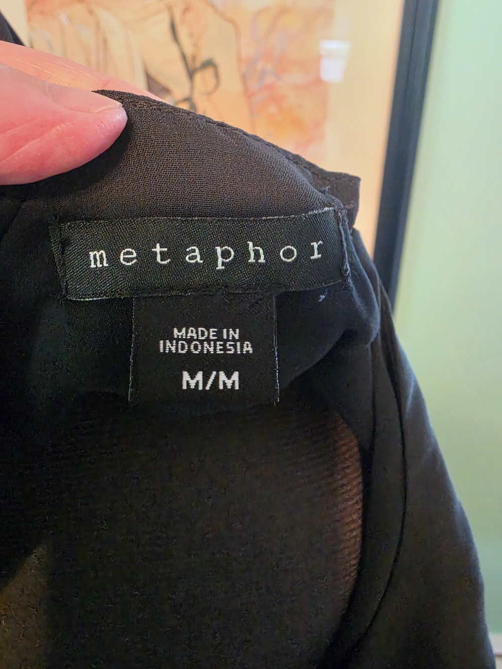 Metaphor Black Double-Layer Sleeveless Camisole - Picture 7 of 7